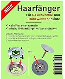 HäkchenRein Haarsieb Haarfänger 10er mit Abstandhalter | Für Waschbecken...