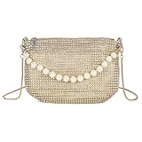 Damen Glitzer Tasche, Gold Strass Clutch Geldbörsen Gold Abendtasche...