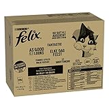 Felix So gut wie es aussieht Katzenfutter nass in Gelee, Fisch Sorten-Mix,...