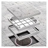 LFONDIGE Robuste Edelstahl-Schachtabdeckungen • Quadratische,...