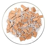 200 Stück Anhänger Etiketten, 26 x 12mm Kraftpapier Preis Anhänger Braun...