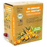 Bio Sanddorn Direktsaft, 3 Liter - aus deutschem Anbau - Sanddornsaft aus...