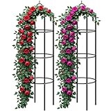 Gardebruk® 2X Rosensäule 200x40cm Metall Stabil Wetterfest Garten...