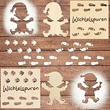 UPINS Wichtel Fußabdrücke Schablone, 4 Stück Wichtelschablone...