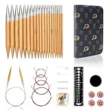 RUIDI Rundstricknadeln Set, Rundstricknadeln Set Austauschbar mit Tasche &...