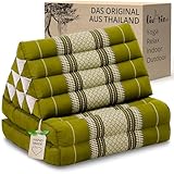 livasia Thaikissen mit 2 Auflagen - 120x50x8cm - Dreieckskissen mit...