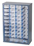Kleinteilemagazin, 50090, 37 Schubladen, pulverbeschichtetes Stahlblech,...
