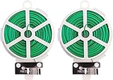 2 Roll Gartendraht mit Cutter, 100M Pflanzendraht Bindedraht, Blumendraht,...