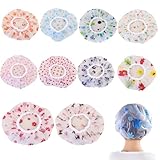 Lxtness 10 Stück Duschhaube,Wasserdichte Duschhauben Damen,...