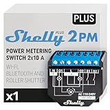 Shelly Plus 2PM | WLAN 2 Kanäle Smart Relais Schalter | Rolladenschalter...