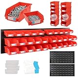 botle® Werkzeugwand aus Metall 119x30 cm, Lagerregale Metallwandpaneele,...