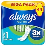 Always Ultra Binden Damen Gr. 1, Normal (44 Damenbinden) Giga Pack, dünn...