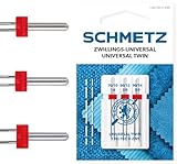 SCHMETZ | 3 Nähmaschinennadeln | Zwillings-Universal | 130/705 H ZWI SORT....