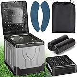 CIANBIFN Tragbares Klapptoiletten Set,Camping Toiletten,Mobile...