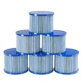 Arebos Poolfilter | 6X Filterkartuschen Spa Whirlpools | Antimikrobieller...
