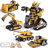 Technic Roboter Bauspielzeug Bausatz, 535PCS 5-IN-1 RC Roboter und Auto,...