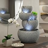 Zimmerbrunnen mit LED Beleuchtung Brunnen Innen- und Außenbereich...