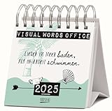 Visual Words Office 2025: Aufstellbarer Typo-Art Postkartenkalender. Jede...