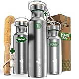 Blockhütte Premium Edelstahl Trinkflasche isoliert I 750ml I mit...