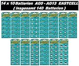 Set AG AG0-AG13 (14 Blistercards a 10 Batterien) je AG0 AG1 AG2 AG3 AG4 AG5...