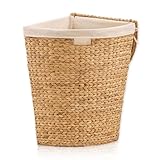 Lycce Wäschekorb für die Ecke [Nischenkorb] Ecktruhe Wasserhyazinthe...