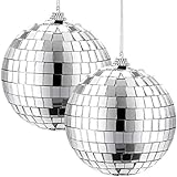 YATEICBC 2 Stücke Spiegel Disco Ball, 70er Jahre Disco Partydekoration,...