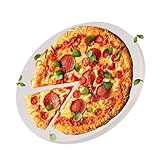 Intirilife Cordierit Pizzastein XL rund - Ø33cm- für Grill und Backofen-...