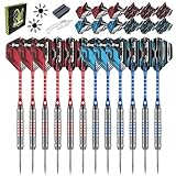 MageRabbit Dartpfeile mit Metallspitze 12pcs,22g Schwere SteelDarts mit 12...