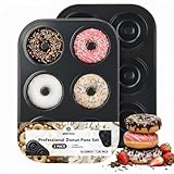 WERTIOO Kleine Donut Backformen Set – 2 Stück mit 6 Mulden aus...