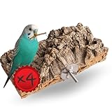 4 X Korksitzbretter 20x10cm für Wellensittiche inkl. Befestigung - Natur...