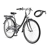 Teutoburg Senne Fahrrad Pedelec Citybike Elektrofahrrad schwarz, E-Bike 28...