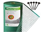 EraGreen® Maulwurfgitter 50 m x 1,2 m Breite Inklusive 50 Erdanker GRATIS...