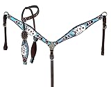Showman Electric Aces Lederhalfter und Brusthalsband, einohrig, Set