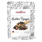 vinativo Bunter Pfeffer – ganz – 1kg – Premium Qualität –...