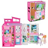 Barbie-Puppenhaus Spielset, Ferienhaus mit 4 Spielbereichen, darunter...