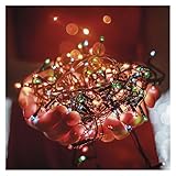 EMOS LED-Lichterkette bunt für Innen und Außen, 4m lange IP44 Multicolor...