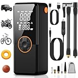 Elektrische Luftpumpe, Luftpumpe Elektrisch mit 10000mAh Akku, 150PSI...