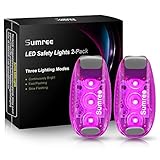 Sumree LED Blinklicht Schulranzen Sicherheitslicht 2er Set, Clip Sicherheit...