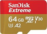 SanDisk Extreme microSDXC UHS-I Speicherkarte 64 GB für Actioncams und...