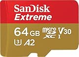 SanDisk Extreme microSDXC UHS-I Speicherkarte 64 GB für Actioncams und...