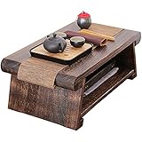 Coffee Tables Beistelltisch, Couchtisch 2-stufig mit Ablageregal, Retro...