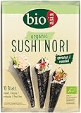 Bioasia Bio Nori Blätter – Gerösteter Bio Seetang für die Zubereitung...