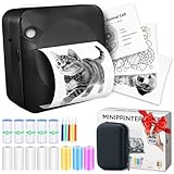 AgoDeo Mini Drucker Geschenkset - 300 DPI HD Qualität - Sofort PrintPod -...
