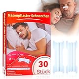 Nasenpflaster Schnarchen,30 Stück Nasenstrips Transparent Nasenpflaster...