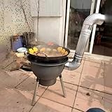 Tragbarer Raketenofen aus Karbonstahl zum Kochen im Freien – leicht,...