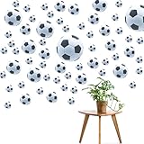 4 Blattes Fußball Wandsticker, Fussball Wandtattoo Selbstklebend, Wand...