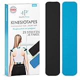 Health Press® Kinesiotapes - 50 Kinesiologie Tape Streifen Precut Blau +...