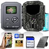Lutranstra 5KB Wildkamera mit Handyübertragung App, 5K/64MP HD Wildkamera...