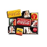 Nostalgic-Art Retro Kühlschrank-Magnete, 9 Stück, Coca-Cola – Yellow...