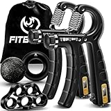 FitBeast Handtrainer Trainingsset (5-teilig), 2 Unterarmgriff Einstellbare...